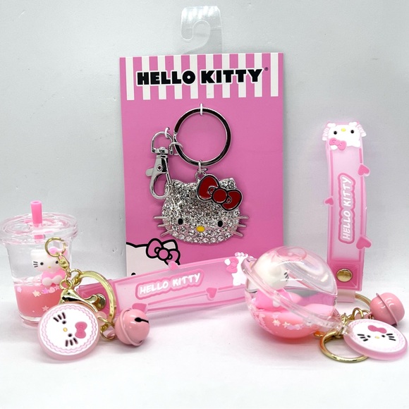 Hello Kitty Bag Charm NWT Lot of 3 Bling Wristlet Sanrio - Picture 11 of 11